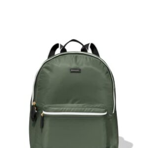 PARAVEL Fold-Up Travel Backpack | Safari Green | Everyday Lightweight, Packable Travel Hiking Nylon Daypack | Carry On Luggage Bag with Trolley Sleeve for Women and Men