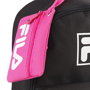 Fila Lucia 2pc Backpack, Black Fuchsia, One Size