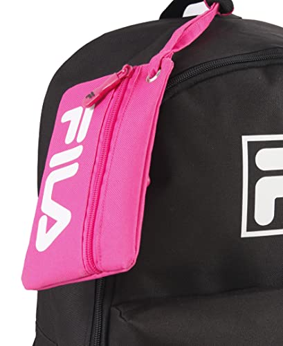 Fila Lucia 2pc Backpack, Black Fuchsia, One Size