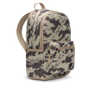 nike heritage 2.0 camo backpack limestone/black dq5931-250, one size