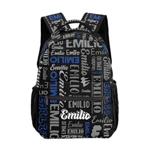 zaacustom custom backpack school bag for girls boys kids, personalized bookbag with name, customize elementary book bag back pack, fashion, waterproof, adjustable shoulder straps, 1 pack