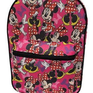 Ruz Disney Minnie Mouse Mesh See Through Clear 16" Inch Backpack for Gym Pool B04563