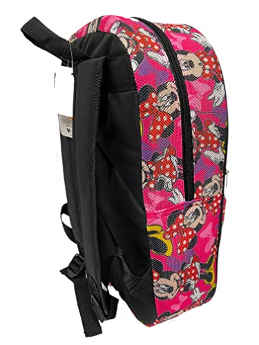 Ruz Disney Minnie Mouse Mesh See Through Clear 16" Inch Backpack for Gym Pool B04563