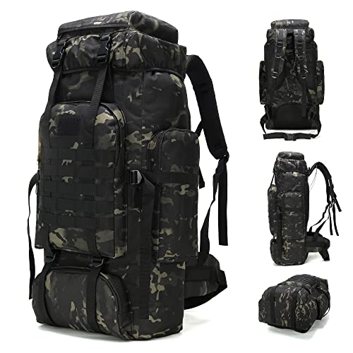 BNMJVJL 70L Hiking Backpack Military Tactical Camping Adjustable waterproof Climbing Sport Bags