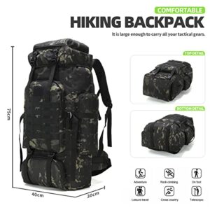 BNMJVJL 70L Hiking Backpack Military Tactical Camping Adjustable waterproof Climbing Sport Bags