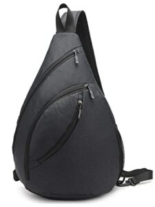 shaelyka lightweight black crossbody bags for men and women, medium sling bag