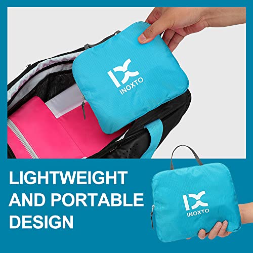 INOXTO 20L Lightweight Hiking Backpack Small Foldable Hiking Daypack for Outdoor Hiking Travel Camping (Blue)