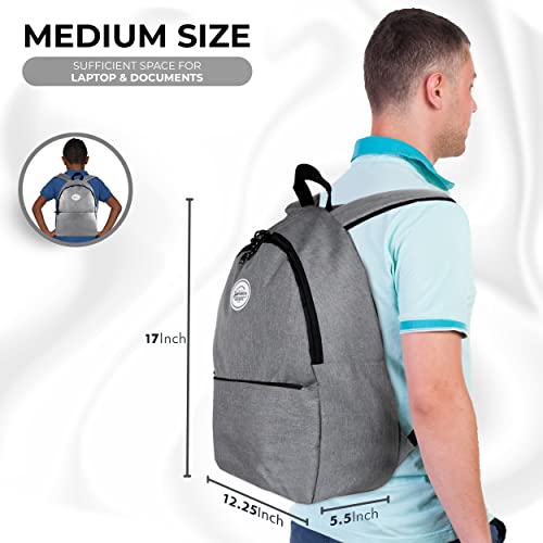 SUPRANICE Everyday backpack for boys girls millde high school, leisure, work - with 13" laptop compartment, 18 L, Comfortable Well Padded Lightweight Day Pack for Men Women