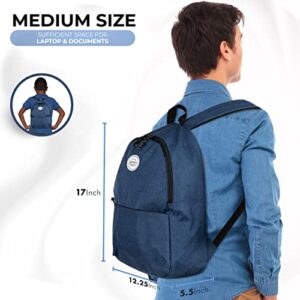 SUPRANICE Everyday backpack for boys girls millde high school, leisure, work - with 13" laptop compartment, 18 L, Comfortable Well Padded Lightweight Day Pack for Men Women