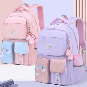 Unicorn Girls Backpack Cute Laptop Backpacks Casual Durable Lightweight Travel Bags Waterproof Bookbag For School (pink)