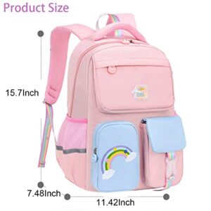 Unicorn Girls Backpack Cute Laptop Backpacks Casual Durable Lightweight Travel Bags Waterproof Bookbag For School (pink)