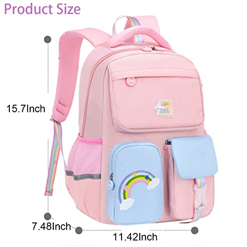 Unicorn Girls Backpack Cute Laptop Backpacks Casual Durable Lightweight Travel Bags Waterproof Bookbag For School (pink)