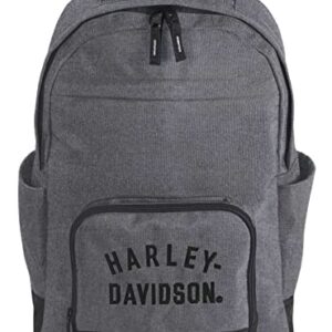 Harley-Davidson Rugged Twill Water-Resistant Polyester Backpack - Heather Gray