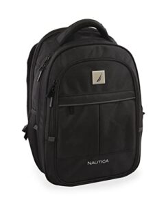 nautica ensign business backpack, black, one size