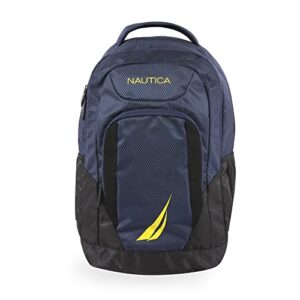 Nautica Sail Laptop Backpack, Navy/Yellow, One Size