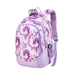 gatycallaty kids backpack for school boys girls kindergarten elementary toddler book bag schoolbag (purple)