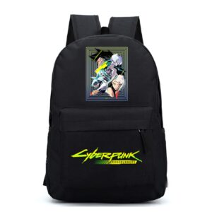 fightinggold cyber punk edgerunners backpack for college bookbag knapsack laptop bag anime rebecca lucy david manga (h)
