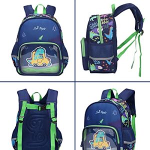 Tanou Toddler Backpack for Boys, 11 Inch Ultra-light Kids Small Backpacks, 2023 Cute Toddler Bag for Preschool Day Care, Dinosaur