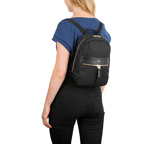 KNOMO Mini Beauchamp Women's 11inch Backpack Small Bag Tablet Computer Bag for Work, College, Travel Daypack Purse, Black