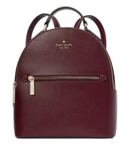 kate spade new york saffiano leather perry small backpack (deep berry)