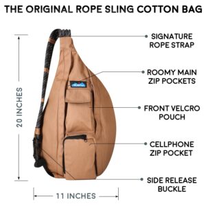 KAVU Rope Bag - Sling Pack for Hiking, Camping, and Commuting - Dune