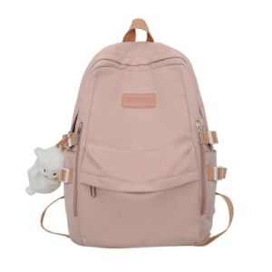 enynn cute backpack aesthetic backpack for kawaii girls casual travel college back to school (pink)