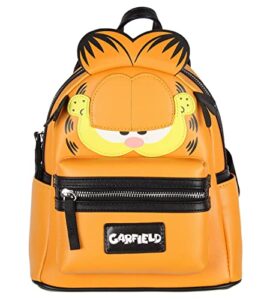 intimo nickelodeon classic comic character face garfield zippered mini backpack bag