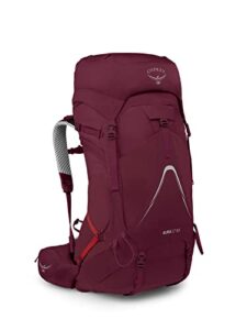osprey aura ag lt 50l women's backpacking backpack, antidote purple, wxs/s