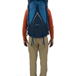 Osprey Atmos AG LT 65L Men's Backpacking Backpack, Night Shift/Scoria Blue, L/XL