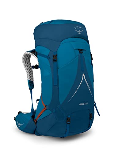 Osprey Atmos AG LT 65L Men's Backpacking Backpack, Night Shift/Scoria Blue, L/XL