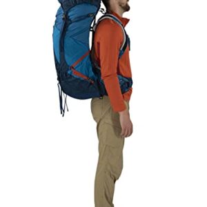 Osprey Atmos AG LT 65L Men's Backpacking Backpack, Night Shift/Scoria Blue, L/XL