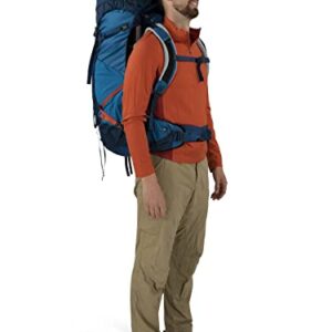 Osprey Atmos AG LT 65L Men's Backpacking Backpack, Night Shift/Scoria Blue, L/XL