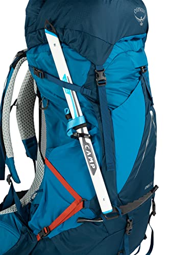 Osprey Atmos AG LT 65L Men's Backpacking Backpack, Night Shift/Scoria Blue, L/XL