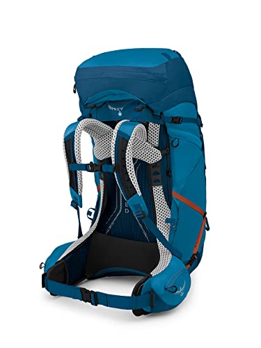 Osprey Atmos AG LT 65L Men's Backpacking Backpack, Night Shift/Scoria Blue, L/XL