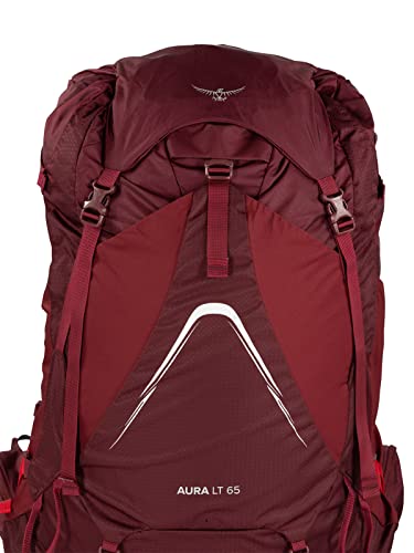 Osprey Aura AG LT 65L Women's Backpacking Backpack, Koseret/Darjeeling Spring Green, WM/L