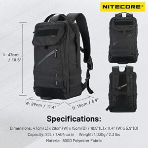 Nitecore BP23 Multifunctional Commuter Backpack Daypack Tactical Bag Fit 15.6 Inch Laptops