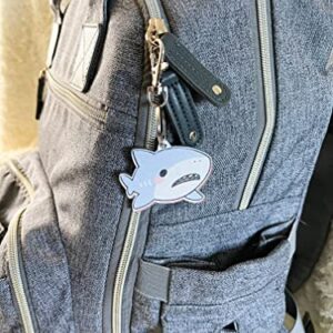 The Acrylic Place Baby Shark Keychain - Charm for Purse Diaper Bag Tote Bag Kids Backpack Keychain (Backpack Size)