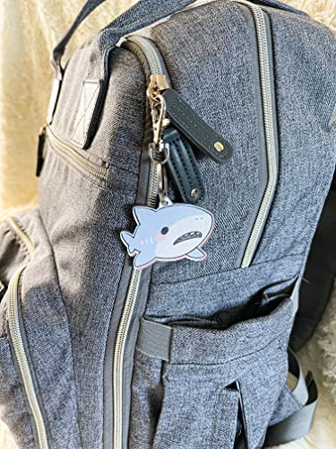 The Acrylic Place Baby Shark Keychain - Charm for Purse Diaper Bag Tote Bag Kids Backpack Keychain (Backpack Size)