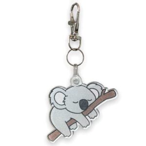 the acrylic place sleepy koala keychain - charm for purse diaper bag tote bag kids backpack keychain (backpack size)