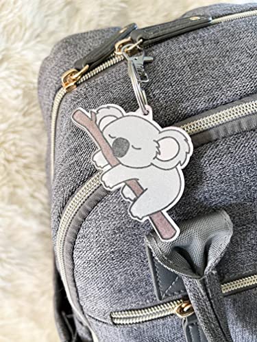 The Acrylic Place Sleepy Koala Keychain - Charm for Purse Diaper Bag Tote Bag Kids Backpack Keychain (Backpack Size)