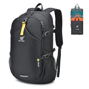 skysper packable hiking backpack 40l lightweight waterproof backpack travel daypack for men women(black)