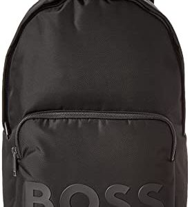 BOSS Men's Iconic Logo Nylon Backpack, Galaxy Black, One Size