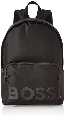 BOSS Men's Iconic Logo Nylon Backpack, Galaxy Black, One Size