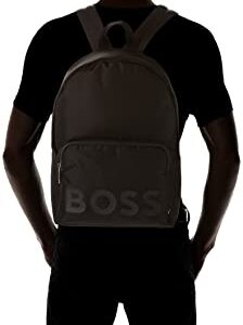 BOSS Men's Iconic Logo Nylon Backpack, Galaxy Black, One Size