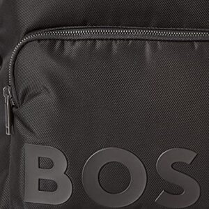 BOSS Men's Iconic Logo Nylon Backpack, Galaxy Black, One Size