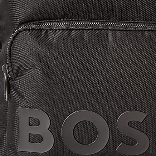 BOSS Men's Iconic Logo Nylon Backpack, Galaxy Black, One Size