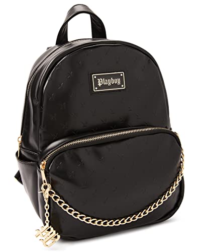 Spencer's Black Embossed Playboy Mini Backpack