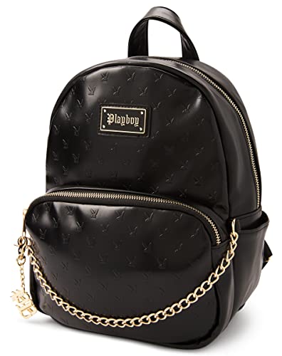 Spencer's Black Embossed Playboy Mini Backpack