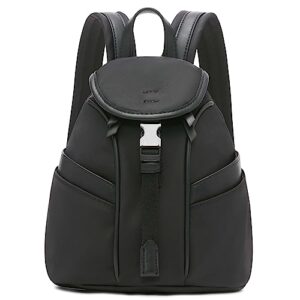 calvin klein shay organizational mini backpack, black/silver