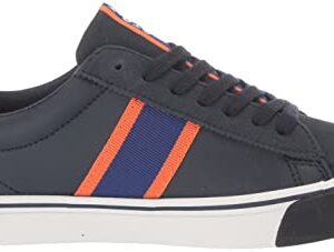 POLO RALPH LAUREN Unisex Child Westcott(Big Kid) Sneaker, Navy/RYL/Org/Ppw, 4 Big Kid US